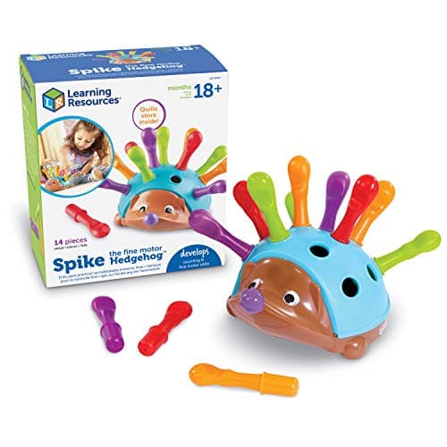 Image of Learning Resources Spike the Fine Motor Hedgehog, Ages 18+ Months, Toddler Fine Motor Toy, Colour Matching & Counting Peg Play