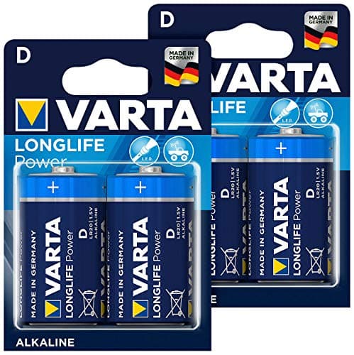Image of Varta Longlife Power 1.5V Mono/D/LR20 Alkaline Battery Pack of 4