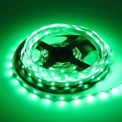Image of I LumoS LED Strip Light 4.8W/m, 16ft/5M 2835 SMD 300 LEDs 12V Flexible Cuttable IP20 LED Tape for Bedroom Kitchen Cabinet Wardrobe TV (No Power Supply/Plug) (Green)