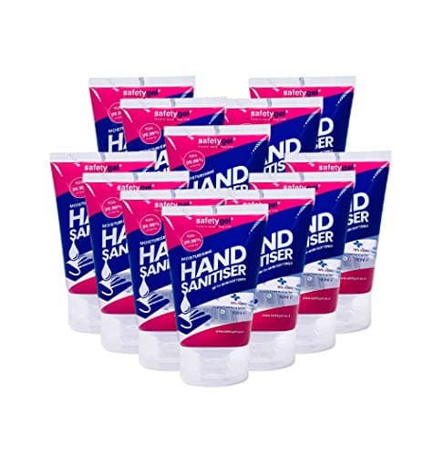 Image of Datesand Group Moisturising Hand Sanitiser Gel with Skin Softener Hospital Grade > 70% w/w TSDA1 Ethanol Alcohol Kills 99.99% Germs and Viruses (12 X 100ml Squeezy Tube)