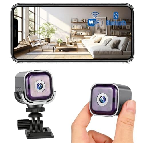 Image of QianShouYan Smart WiFi Mini Camera 1080P HD Spy Camera Wireless Security Camera with Night Vision, APP Control, Two-Way Audio, Motion Detection & Built-In Battery for Home, Outdoor, Pet