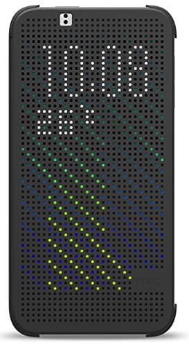 Image of HTC Dot View Clip-On Folio Flip Case Cover for HTC Desire 510 - Warm Black