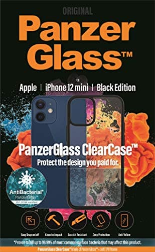 Image of PanzerGlass Clear Case with Black Trim for Apple iPhone 12 Mini 251 - Black