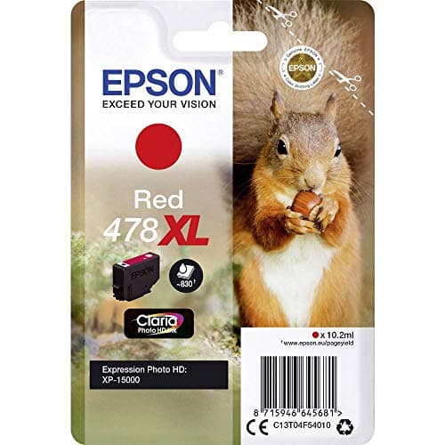 Image of Epson 478XL Red Photo HD Inkjet Cartridge C13T04F54010