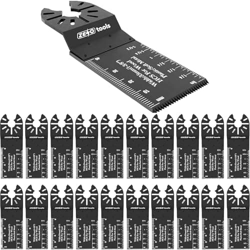 Image of ZENO 40mm Multi Tool Blades 20PCS | Universal Oscillating Saw Blades | Professional Wood Metal Cutter | Quick Release for Fein Multimaster, Ryobi, Milwaukee, Bosch, Dremel, Dewalt, Rockwell