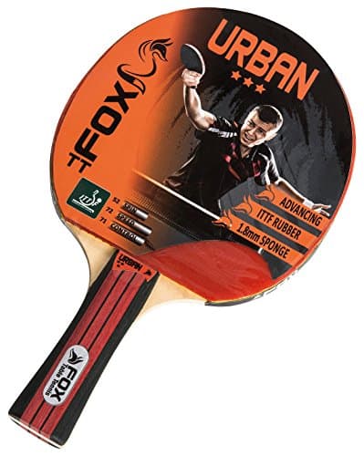 Image of Fox TT Urban 3 Star Table Tennis Bat - Red, one size