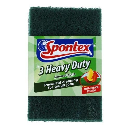 Image of Spontex Heavy Duty Scourer Pads 3 Pack 50g