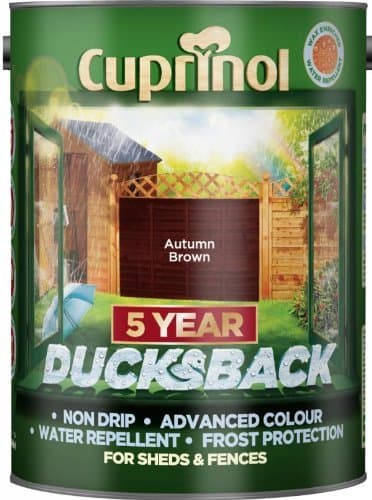 Image of Cuprinol 5 Litre, 5 Year Ducksback Colours Autumn Brown