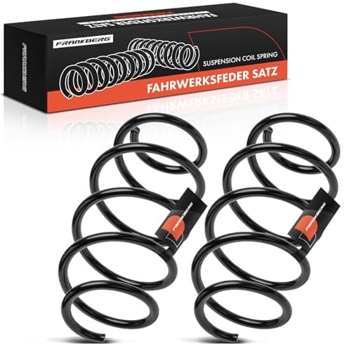 Image of Frankberg 2x Coil Spring Front Axle Compatible with Beetle 5C1 5C2 2011-2019 Golf VI 5K1 2008-2012 Golf VI Variant AJ5 2009-2013 Replace# 1K0411105CA