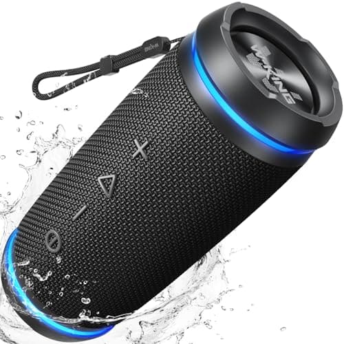 Image of W-KING Bluetooth Speaker, 36W Portable Wireless Bluetooth Speakers, IPX6 Waterproof Outdoor Speaker Loud With 360° Stereo Hi-fi Sound, 2 EQ, BT 5.4, 30H Playtime, for Travel, Sport, Beach, Gifts