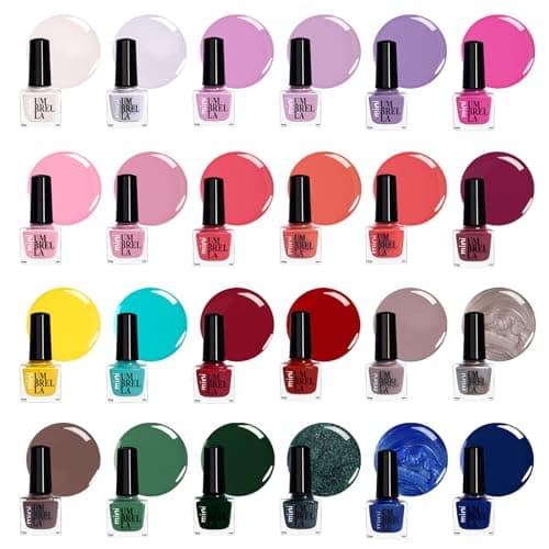 Image of Non-Gel Nail Polish Set – 24 Colors, 5 ml Bottles with Glossy, Pastel, Glitter, Matte & Metallic Finishes, EU Made (Set B, 24 Colours)
