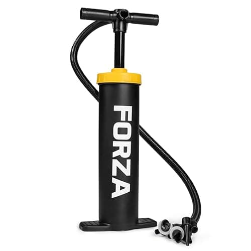 Image of FORZA Double Action Hand Air Pump | Portable Camping and Sports Pump - Five Valve Adaptors
