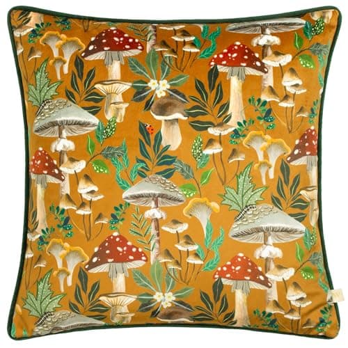 Image of furn. Wylder Nature Wild Garden Posies Velvet Piped Polyester Filled Cushion