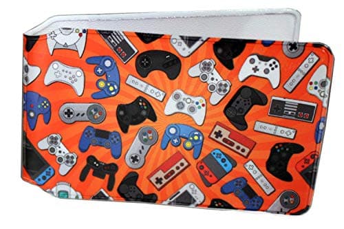 Image of (80+ Designs) Bus Pass Wallet Credit Travel Rail Ticket Card Holder for Oyster Zip Business ID Card - Bifold - Party Bag Gift School Leaver (Game Console Controller)