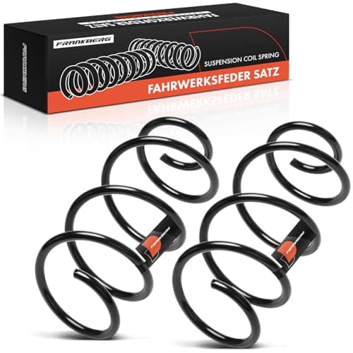 Image of Frankberg 2x Coil Spring Front Axle Compatible with A1 8X1 8XK Mii KE1 KF1 Fabia III NJ3 Polo 6C1 6R1 UP! 121 122 123 BL1 BL2 BL3 Replace# 6R0411105BL