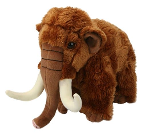 Image of Living Nature Large Woolly Mammoth, Realistic Soft Cuddly Prehistoric Toy, Naturli Eco-Friendly Plush, 20cm, Brown