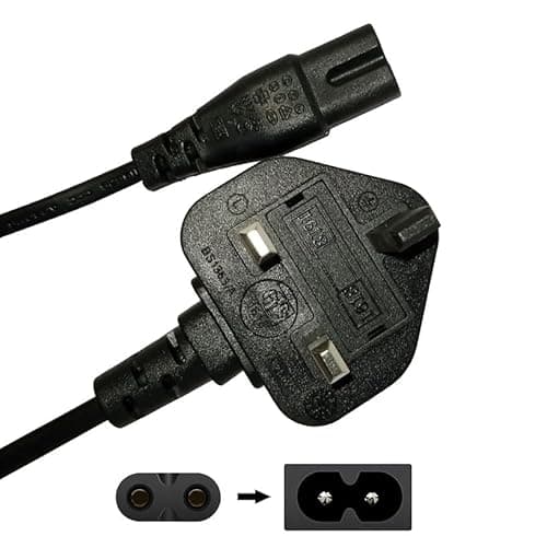 Image of UK PLUG 3-Prong AC Power Cord Battery Charger Cable For MARSHALL Acton II Bluetooth Speaker - Black (1 METER)