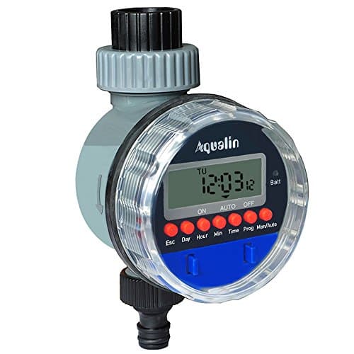 Image of Aqualin Electronic Water Timer Garden Irrigation Controller Digital Intelligence Watering System LCD Waterproof, No Water Pressure Required