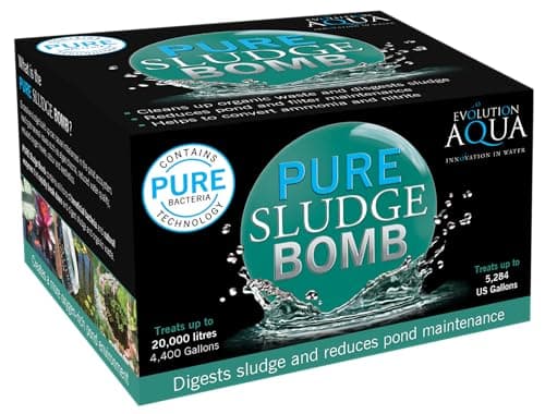Image of Evolution Aqua Pure Sludge Bomb Pond Sludge Remover – Natural Sludge Buster for Pond Clear Water Treatment, Bacteria Balls Cleaner Pond Bomb for Fish Ponds | 1 Gel Ball Treats 20,000 litres