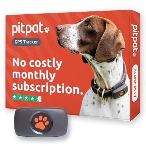 Image of PitPat Dog GPS Tracker - No Subscription Required - Suitable for All Dogs And Fits All Collars - Smart Activity Tracker, Satellite Tracking With Unlimited Range - 100% Waterproof Pet Tracker (Black)