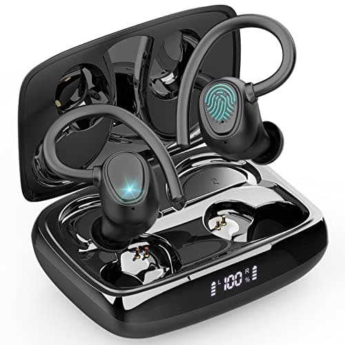Image of Wireless Earbuds, Wireless Headphones Running Bluetooth 5.3 Headphones with Mic, Wireless Earphones IP7 Waterproof Ear Hooks, Noise Cancelling Earbuds Stereo Sound, 48H, USB-C, Headsets for Sport