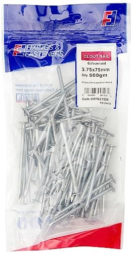 Image of ForgeFix Clout Nails | 3.75 x 75mm | Galvanised | Bag 500gm