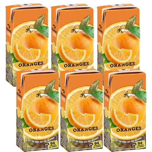 Image of Variety Juice Packs 1L – Pineapple, Orange, Cranberry & Apple Juice from Concentrate, Mixed Fruit Juice Drink, Refreshing Variety Pack - jst (12 x Pack, Orange Juice 1l)
