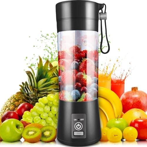 Image of Portable Blender, Personal Blender USB Rechargeable, for Shakes and Smoothies, Strong Cutting Power with 6 Blades