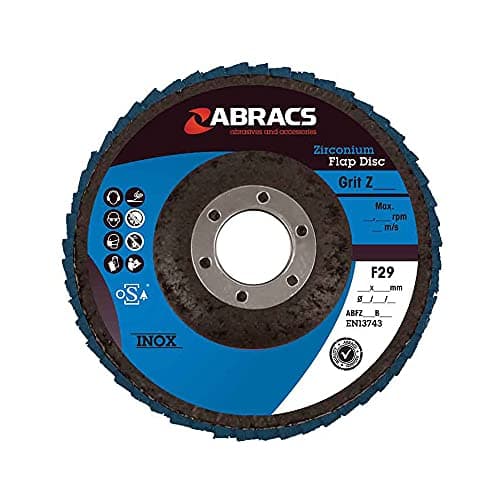 Image of Abracs ABFZ125B060 Zirconium Flap Disc 125mm x 22mm x 60g - Durable Use - For Stainless Steel, Sheet Metal, Soft Metal & Stainless Steel