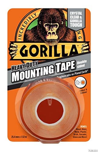 Image of 4xGORILLA GLUE 3044101 1.5 m Heavy Duty Double Sided Mounting Tape - Clear