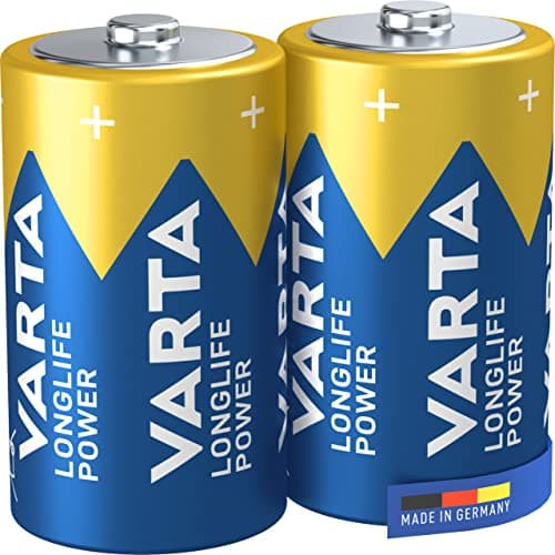 Image of VARTA Longlife Power D Mono LR20 Alkaline Battery (2-pack) - Made in Germany - ideal for toys, torches, CD players and other battery-powered devices
