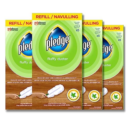 Image of pledge Duster Refills - Pick Up Dust, Dirt and Lint with a Few Effortless Swipes, Pack of 4x5 refills