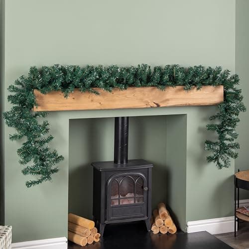 Image of Samuel ALEXANDER 2.7m Plain Green Christmas Garland with 200 Tips