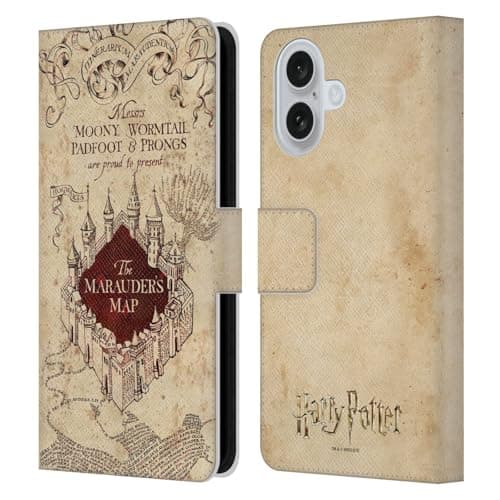Image of Head Case Designs Officially Licensed Harry Potter The Marauder's Map Prisoner Of Azkaban II Leather Wallet Case Compatible With Apple iPhone 16