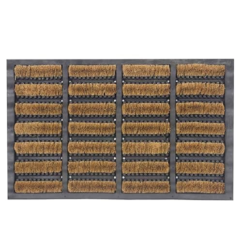 Image of EDS Nimbus Tuff Scrape Doormat Outdoor - Long Lasting - Removes Grass, Mud & Dirt - 100% Coir with Rubber Backing and Machine Washable - Super Absorbent & Non-slip Doormats Large (40x60 CM)