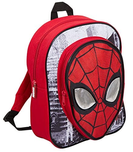 Image of Marvel Spiderman Backpack for Boys Avengers School Travel Lunch Bag Reflective Eyes with Pocket, Red, Taille unique, Daypack