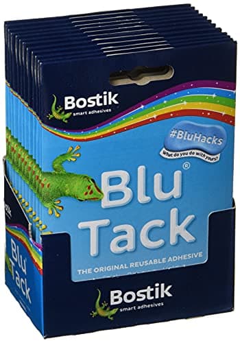 Image of Bostik 24552 Blu-tack Mastic Adhesive Non-toxic Handy Pack Ref 801103 [Pack of 12], Blue