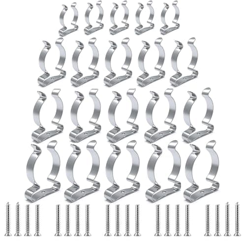 Image of GQunit 20pcs Spring Terry Clips for Hanging Tools, Metal Tool Clips Storage, Assorted Various Size Wall Mounted Tool Holder Wall Clips,13/15/ 19/ 25mm for Garages Sheds Yards Cupboards