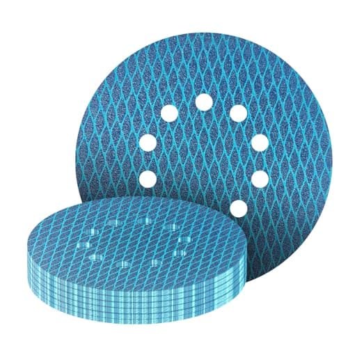 Image of GZKTY 25 PCS 225mm Sanding Discs, 10-Hole Grits 40/60/80/120/240 Sanding Pads, Manual Electric 225mm Disc Sander for Drywall Walls, Reduced Clogging