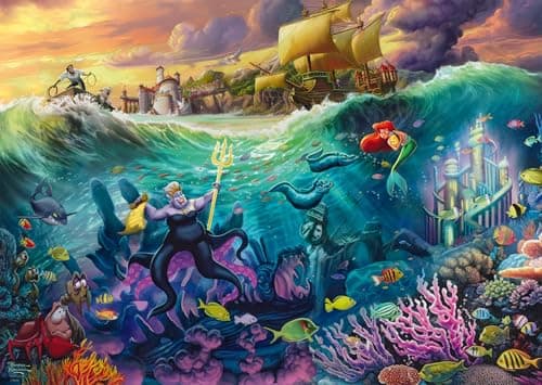 Image of Schmidt - Thomas Kinkade: Disney The Little Mermaid - Ursula (1,000 Pieces) - Jigsaw Puzzle - Ages 14 plus - 1 plus Players