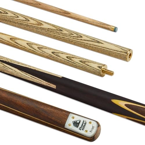 Image of POWERGLIDE Prism | One 2-Piece Pool Cue Stick | Machine-spliced Rosewood Butt with Rosewood Front Splice with Coloured Veneers | Brass Joint | Full Size 57" | 9.5 mm Tip