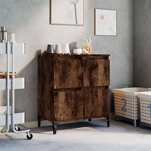 Image of Credenza Storage Cabinet - Multi-Purpose Entryway Furniture in Sleek Plywood Design for Organized Living Room Spaces, 60x35x70 cm