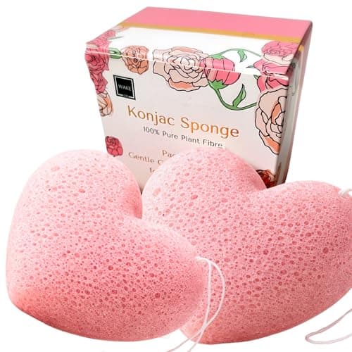 Image of 100% Natural Konjac Sponge (Pack of 2) Inspired by Korean & Japanese Beauty,Gentle Cleansing and Exfoliation for Sensitive Skin,Biodegradable, eco-Friendly, Chemical Free.