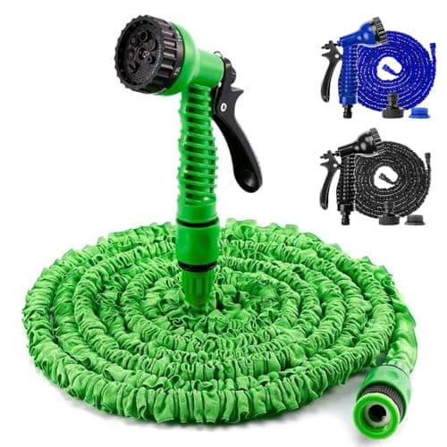 Image of Hose Pipe for Garden Watering Car Washing, Water Hose Pipe 150FT, Expandable and Flexible Garden Hose with 7 Mode Spray Gun, 1/2" & 3/4" Fittings - Green