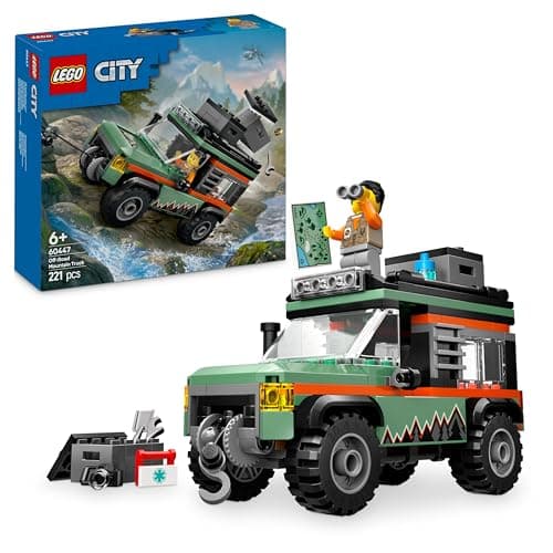 Image of LEGO City Off-Road 4x4 Mountain Truck Toy Set - Building Toys for 6+ Year Old Boys & Girls - Fun Gift Ideas for Birthdays & Holidays - Incl. a Minifigure & Accessories - 60447