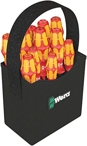 Image of Wera Kraftform 2go 100 VDE 1000v screwdriver Set In Tool Quiver, PH/PZ/TX/SL, 12pc, 05004310001, Rot