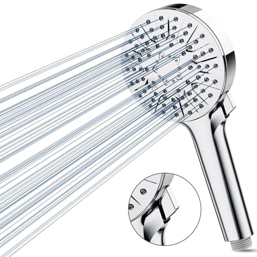 Image of Magichome 6 Mode High Pressure Shower Head with One-Touch Mode Switch Button, Universal Handheld Bathroom Shower Head (Easy No-Tool Installation)