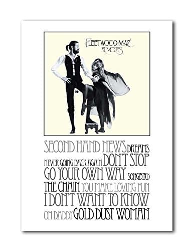 Image of Libretto Designs FLEETWOOD MAC Rumours Vinyl Album unframed A4 Art Print