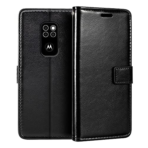 Image of PU Leather Phone Wallet Case Compatible with Motorola Defy 2021, Magnetic Flip Cover with Card Slots, Full Protection and Stand Function