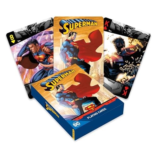 Image of AQUARIUS DC Comics Superman Playing Cards – Superman Themed Deck of Cards for Your Favorite Card Games - Officially Licensed Superman Merchandise & Collectibles